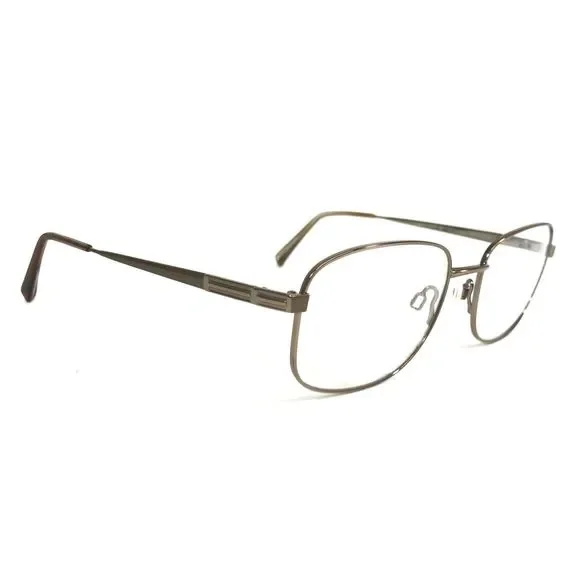 Charmant Eyeglasses Frames CH8177 BR Shiny Brown Gold Square Full Rim 58-19-145